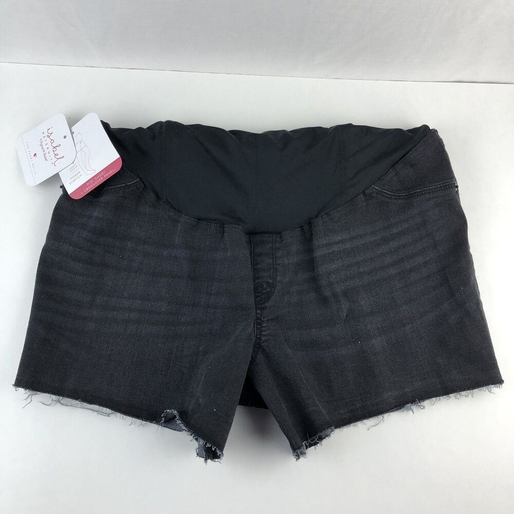 Isabel Maternity 14/32 Midi Shorts Cut offs - Crossover Panel 4” Inseam JJJ10